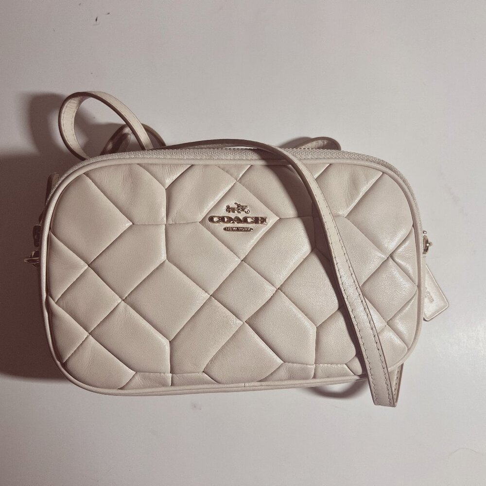Coach Canyon Quilted Crossbody Clutch in Calf Leather